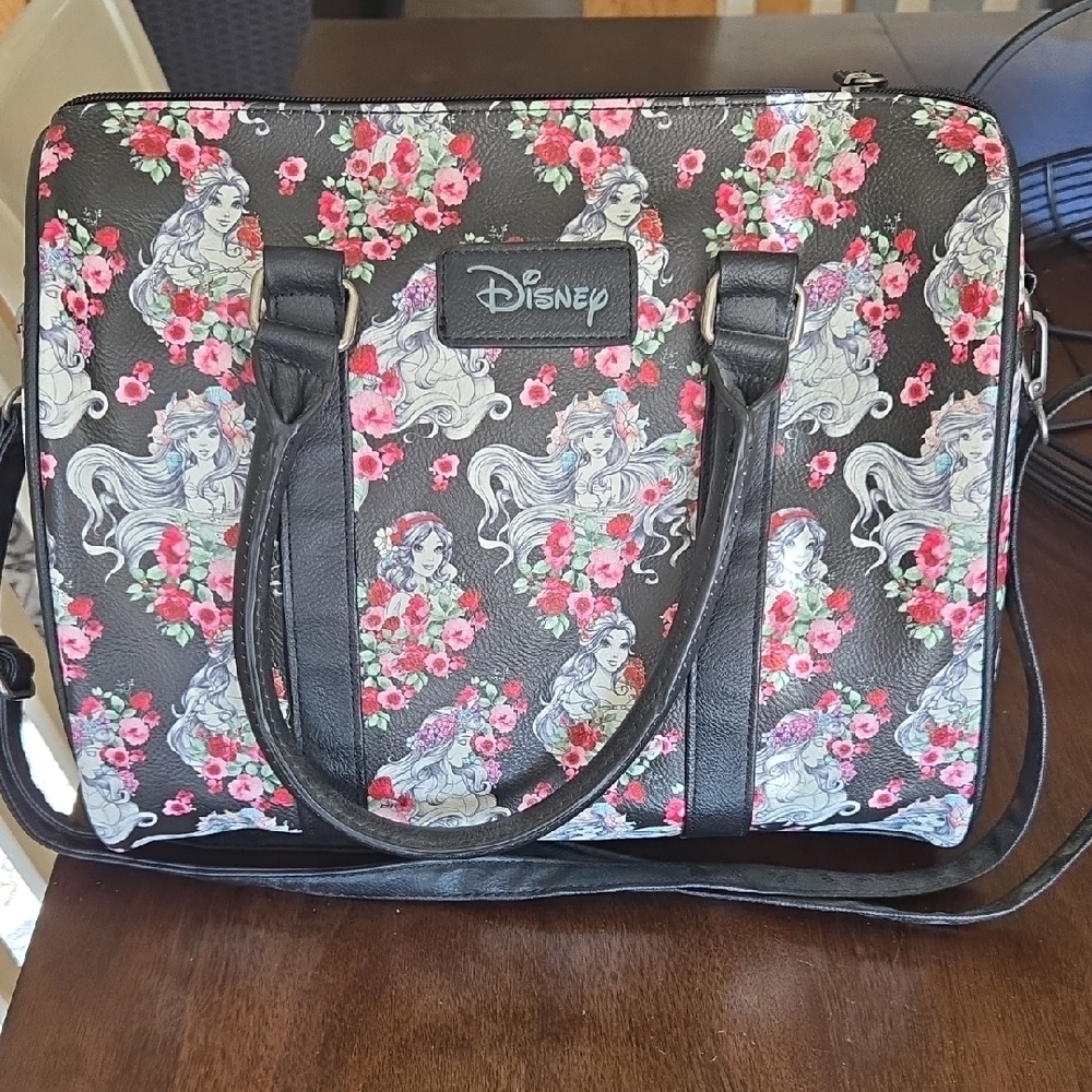 Disney Black and Pink Princess Floral Bag